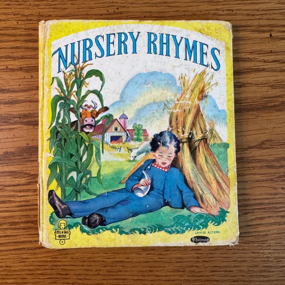Vintage Nursery Rhymes Tell-A-Tales Book Whitman Publishing Louise Altson‎